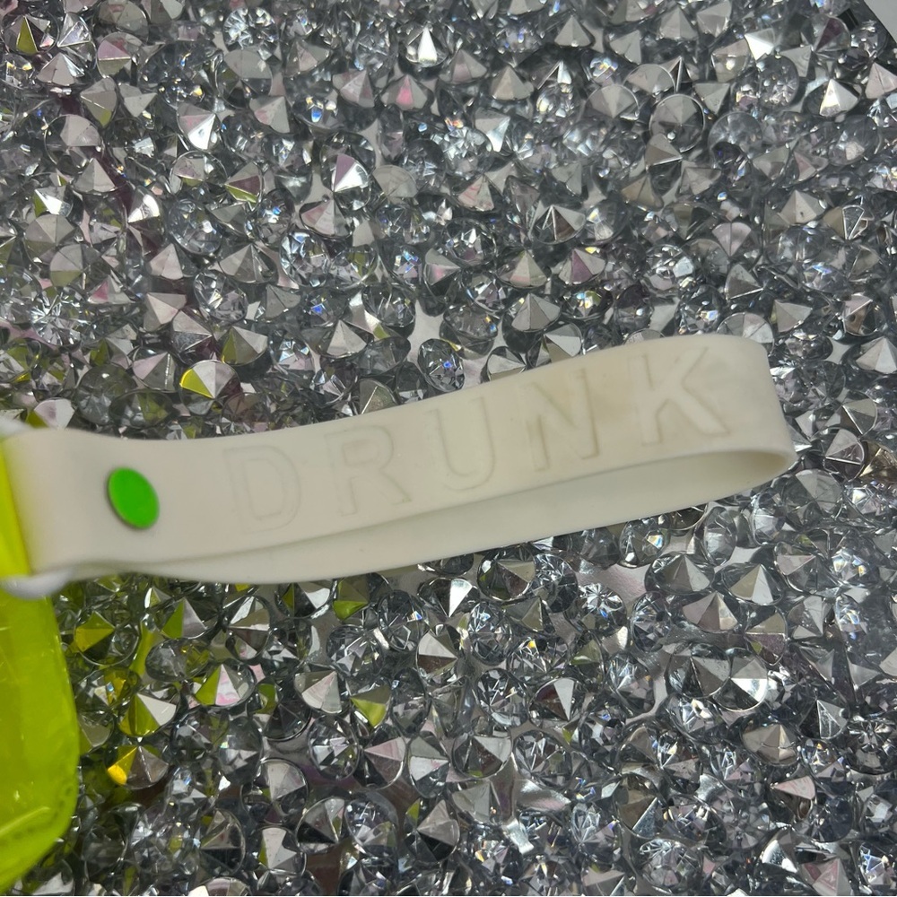 Drunk elephant bag seethrough transparent Neon Yellow Clear Vinyl Cosmetic Pouch - Picture 7 of 10